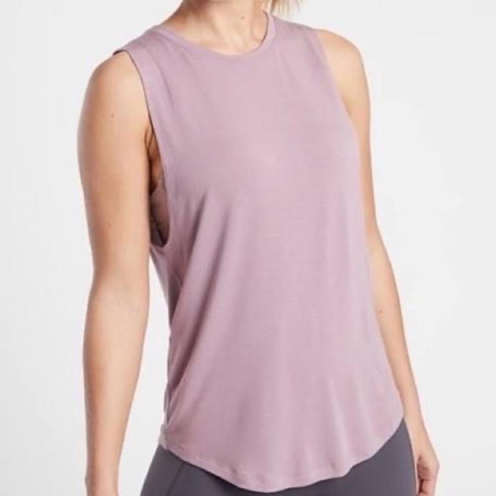 Athleta cloud light tank top dusty purple, size S, new